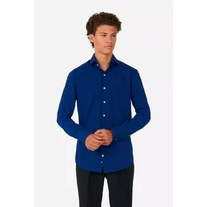 OppoSuits Teen Boys Shirt - Long Sleeved Navy Dress Shirt - Dark - Picture 1 of 5