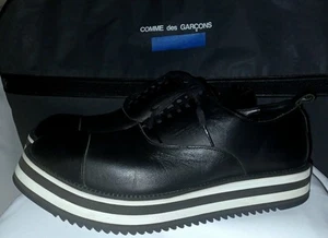 Scarpe uomo COMME DES GARCONS platform pelle taglia 7M/24 nere molto belle pulite - Foto 1 di 9