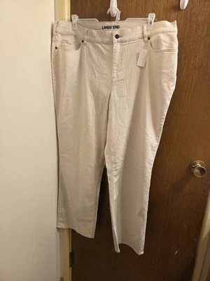 Jean recto Land's End para mujer talla grande 22 W tiro alto nuevo con etiquetas Foto 1 de 4