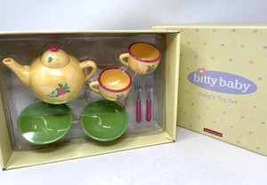 Bitty Baby Tea Strawberry Tea Set in Box Missing Napkins - Picture 1 of 6
