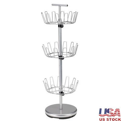 Zapatero giratorio almacenamiento para 18 pares ahorro de espacio organizador interior nuevo Foto 1 de 4