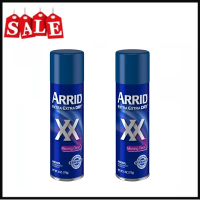 Desodorante antitranspirante en aerosol extra seco Arrid XX 2 unidades, limpieza matutina, 6 oz Foto 1 de 4