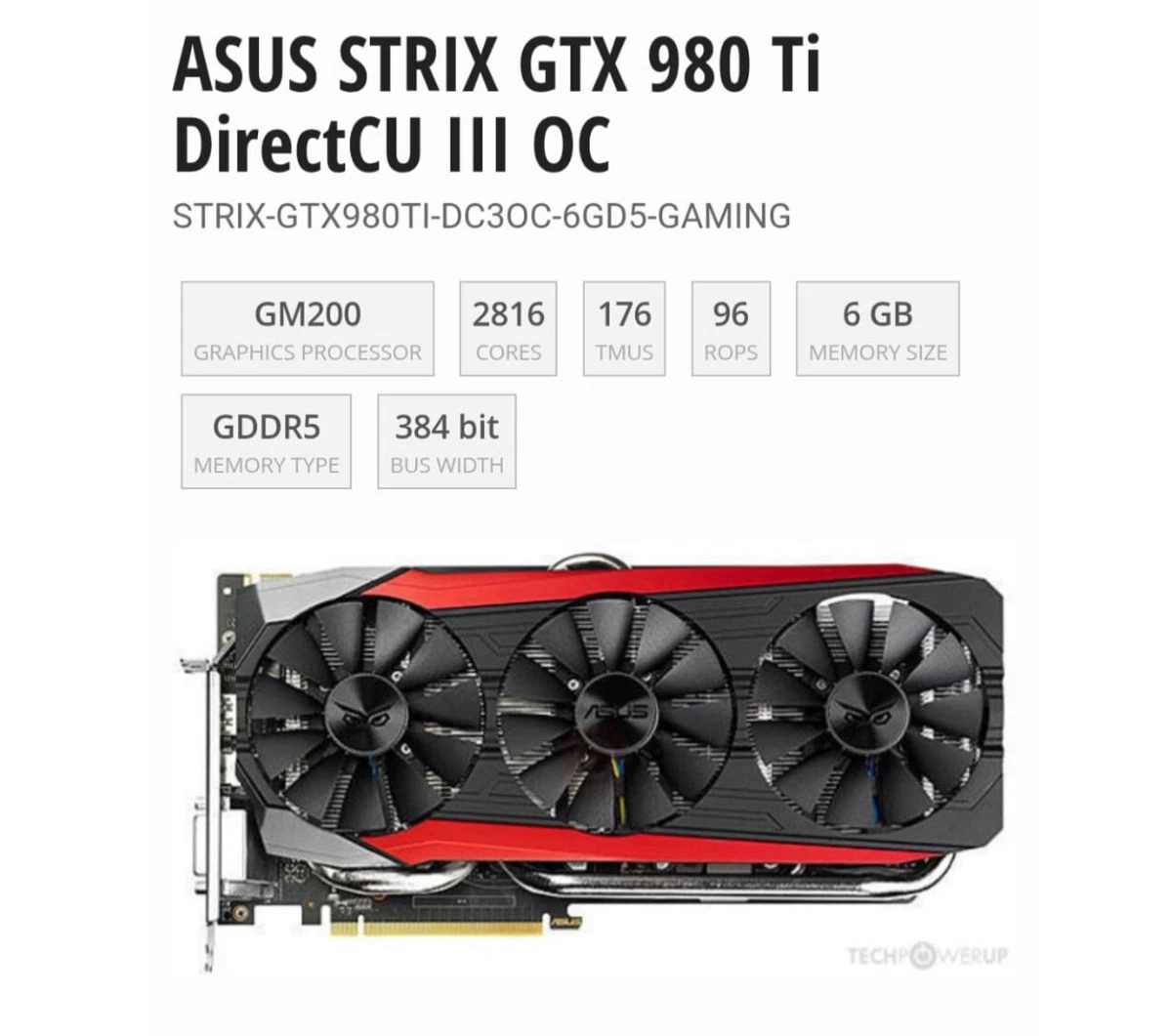 ASUS NVIDIA GeForce GTX 980 Ti Computer Graphics Cards for sale | eBay