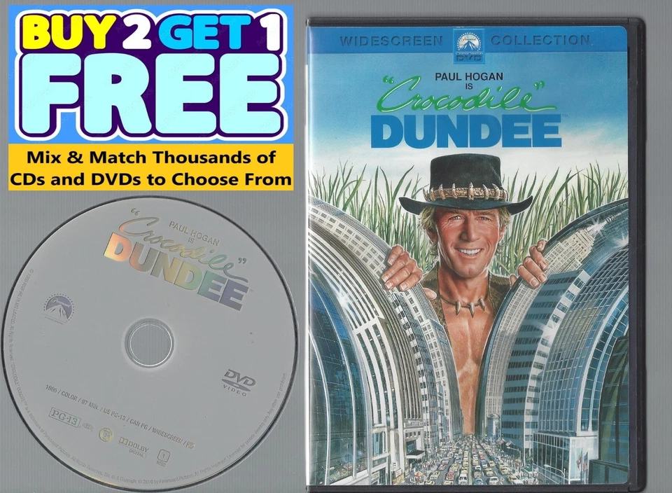 Crocodile Dundee (DVD, 1986) Paul Hogan Australia Comedy Disc & Cover Art Only - Image 1 of 1
