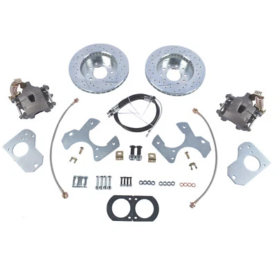 For 1978-88 G Body Chevy Pontiac Rear Disc Brake Conversion Kit Drilled Rotor - Image 1 of 4