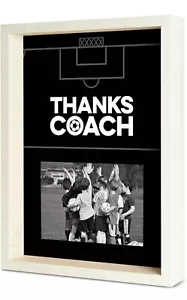 12x9" "Thanks Coach" Soccer Picture Frames With 4" x 6" Photo Area - Picture 1 of 3