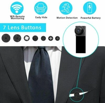 Wifi Sicherheit Full HD Mini Knopf Kamera Überwachung Live App  Wlan Haus A246 - Bild 1 von 4