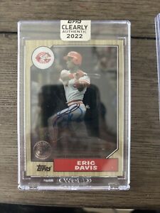 Eric Davis 2022 Topps Clearly Authentic 1987 Edition Auto Autograph! Reds