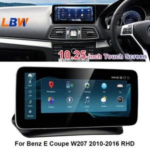 10.25'' Android Car GPS For Mercedes Benz E Coupe W207 2010-16 RHD Carplay 4+64G - Imagen 1 de 12