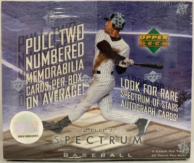 2007 UPPER DECK SPECTRUM MLB BASEBALL HOBBY BOX 20 PACK RYAN BRAUN RC NEW SEALED - Image 1 of 2