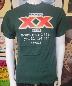 VTG 2002 Dos Equis Mexican Beer Cancun Mexico Summer Break T Shirt Medium Nice - Picture 1 of 4