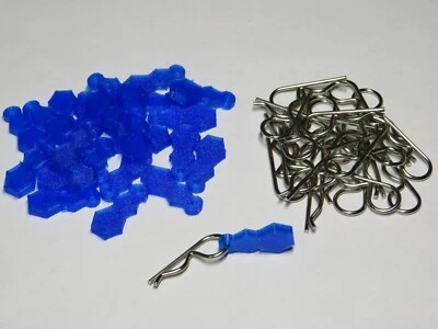 RC body clips and pulls ,Flexi pulls, New! blue  pulls w silver pins , rc parts - Image 1 of 4