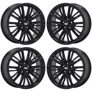 20" Cadillac CT5 Gloss Black wheels rims Factory OEM set 4843 EXCHANGE - Picture 1 of 8