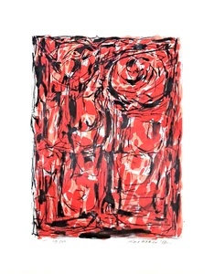 PIERO DORAZIO- 57x45cm color screen printing on paper 1957 abstract abstractism - Picture 1 of 1
