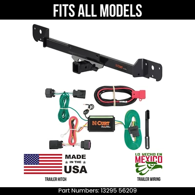For 14-24 Ram ProMaster 2500 Trailer Hitch +4Way Wiring Fits All Models Curt Tow - Image 1 of 4