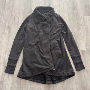 Lululemon Gratitude Wrap Cardigan Women’s Size 6/8 Gray Coat Snap Sweater Jacket - Picture 1 of 7