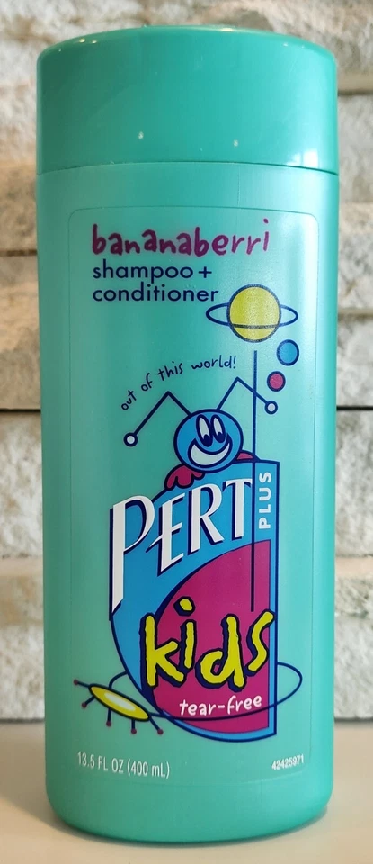 Vintage Pert Plus Kids BANANABERRI 2 In 1 Shampoo & Conditioner 13.5 FL OZ - Image 1 of 2