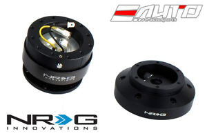 NRG Steering Wheel Short Hub + Black Gen2 Quick Release Lancer Evo VII VIII IX