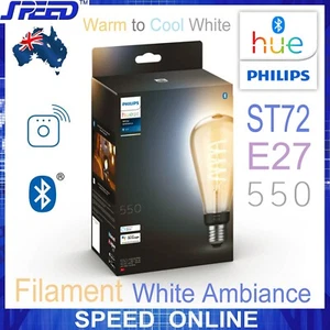 PHILIPS Hue ST72 - 550 - White Ambiance - Filament Screw Globe - E27 - Dimmable - Picture 1 of 16