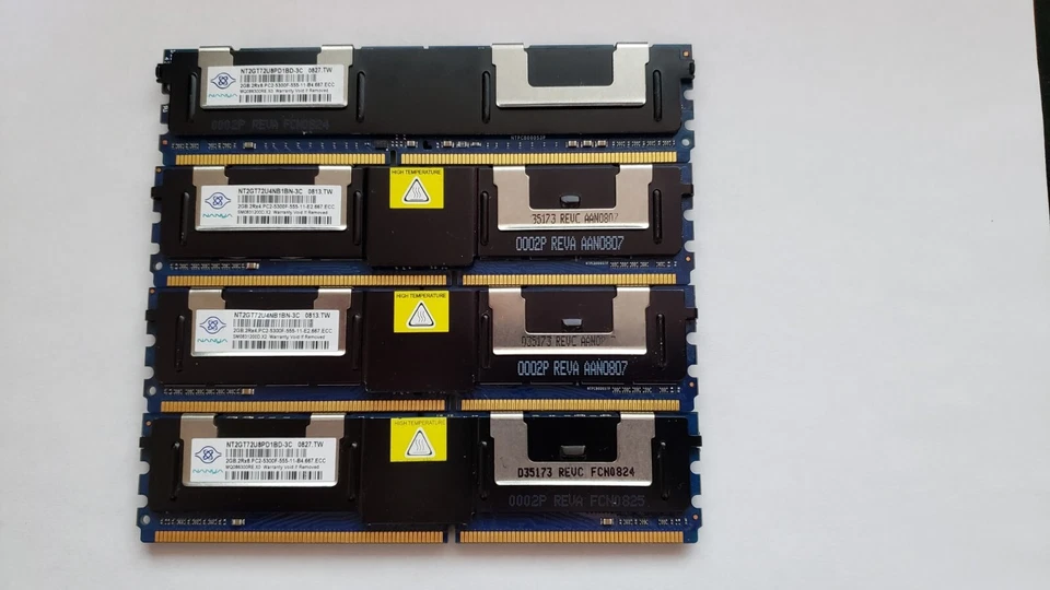 4X2GB=8GB NANYA DDR2 ECC Server Ram Memory PC2-5300F 667 - Image 1 of 1