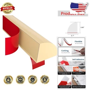 Versatile Quarter Round Molding for Door and Window Gaps - 118in Waterproof Trim - Picture 1 of 10
