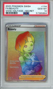 PSA 10 BEAUTY FULL ART #194/185 POKEMON VIVID VOLTAGE SECRET RARE - Bild 1 von 2