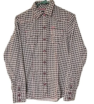 Camisa Cruel Niña Mujer Pequeña Manga Larga Perla Botones a Presión Logo Bordado Foto 1 de 4