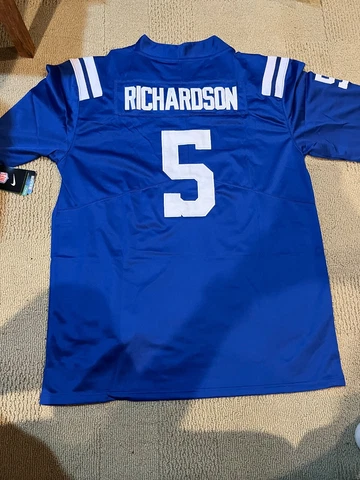 NWT Anthony Richardson Indianapolis Colts Blue Jersey Mens Large Rookie QB Cover