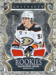 2024-25 Artifacts Olen Zellweger Rookie Material Gold 304/499 + Silver 177/999 - Bild 1 von 4