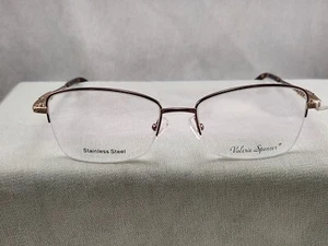 VALERIE SPENCER VS9359 Stainless Steel EYEGLASSES 53-17-140 BROWN/GOLD w/Case - Picture 1 of 3
