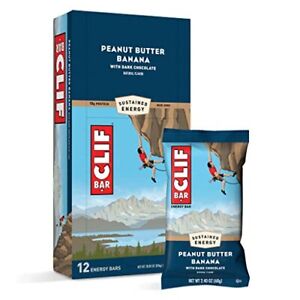 CLIF BARS - Energy Bars - Peanut Butter Banana with Dark Chocolate - Made wit...