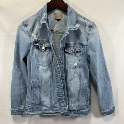 Joes Jeans Women’s XS Blue Denim Distressed Jacket - Image 1 of 4