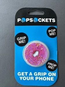 PopSockets Single Phone Grip pink sprinkles, donut PopSocket Holder B36 - Picture 1 of 3