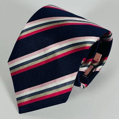 "Corbata Thomas Rosa 100 % Seda Azul/Rosa/Magenta/Plata Repp 3,25""" Foto 1 de 3