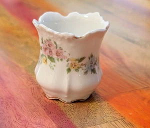 ⭐Antique Porcelain Eglantine Floral Toothpick Holder Germany Hermann Ohme RARE - Picture 1 of 13