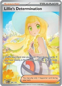NM-Mint Lillie's Determination - 184/132 - Special Illustration Rare Pokemon Meg - Picture 1 of 1
