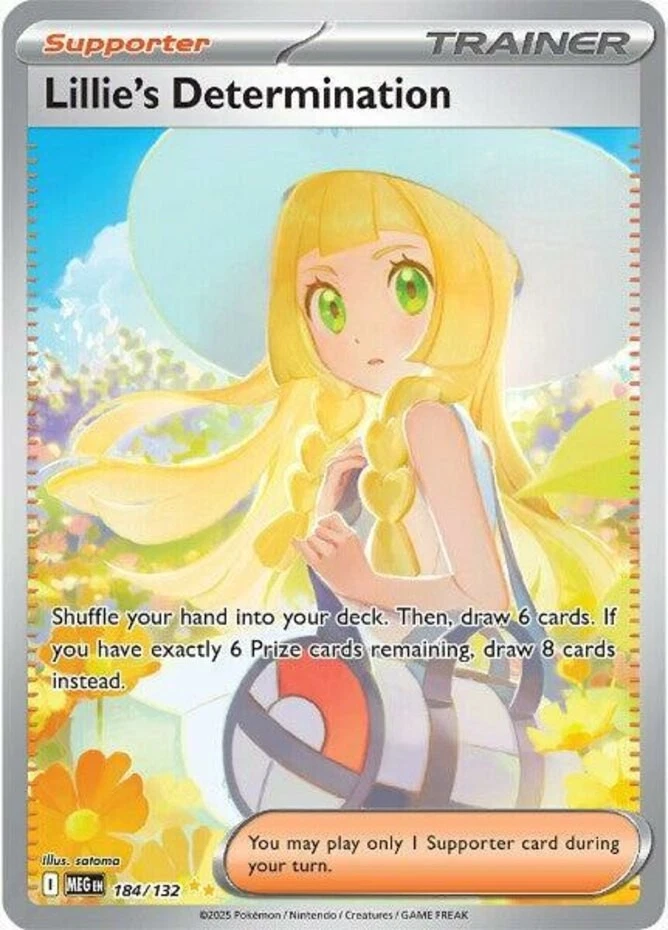 NM-Mint Lillie's Determination - 184/132 - Special Illustration Rare Pokemon Meg - Image 1 of 1
