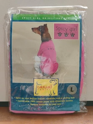Camiseta Spicy Girl estrás para perros talla grande Foto 1 de 4