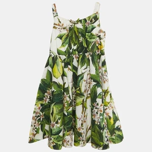 Dolce & Gabbana Kids Multicolor Floral Print Cotton Dress 3 Yrs - Picture 1 of 6