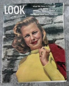 January 22 1946 "Look" Magazine-June Allyson Cover-Current Events-Movies-Fashion - Picture 1 of 10