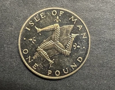 1978 Isle Of Man 1 Pound Coin Rare Low Mintage World Foreign UK Coin - Image 1 of 2