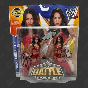 Nikki Bella & Bri Bella dual signed WWE Battle Pack Action Figure - Picture 1 of 1