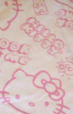 Calça legging Hello Kitty com elástico na cintura pequena rosa sino parte inferior gatos - Imagem 1 de 4