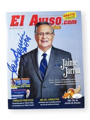 Jaime Jarrin Signed Autographed Magazine El Aviso "HOF 98" JSA CB83056 - Image 1 of 4