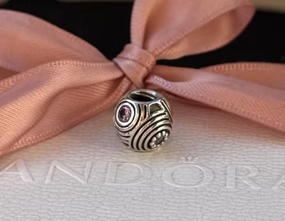 Original Pandora Charm Kugel lila 925 Silber #790432ACZ - Bild 1 von 4