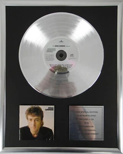 John Lennon The Collection gerahmte CD+12" Vinyl+goldene/platin Schallplatte - Picture 1 of 1