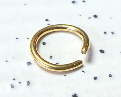 Titanium Annealed Steel Cartilage Septum Nose Hoop Ring Rook Daith Helix Tragus - Image 1 of 4