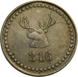 Ficha fraternal Cripple Creek Colorado de dos millas de altura 316 Elks Club (01882) - Imagen 1 de 2