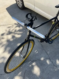 BEV Fixie/Single Speed Handle Bar White 25.4x475mm Anodized  214grams - Picture 1 of 5