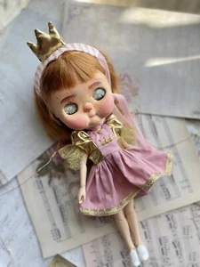 Blythe dress , Pink Blythe doll Clothes, Vintage dress, outfit blythe - Picture 1 of 3